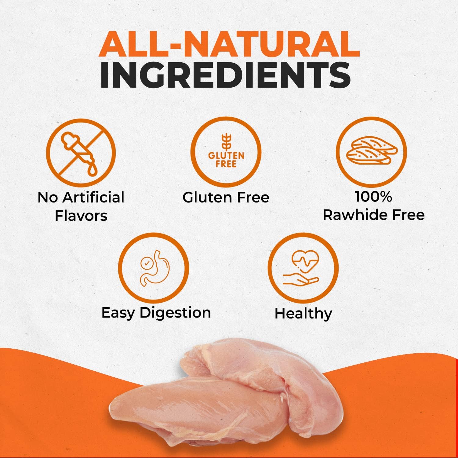 Canine Naturals Chicken Recipe Chew - Rawhide Free Dog Treats - Made From USA Raised Chicken - All-Natural and Easily Digestible - 10 Count of 5 Inch Stick - Image 4