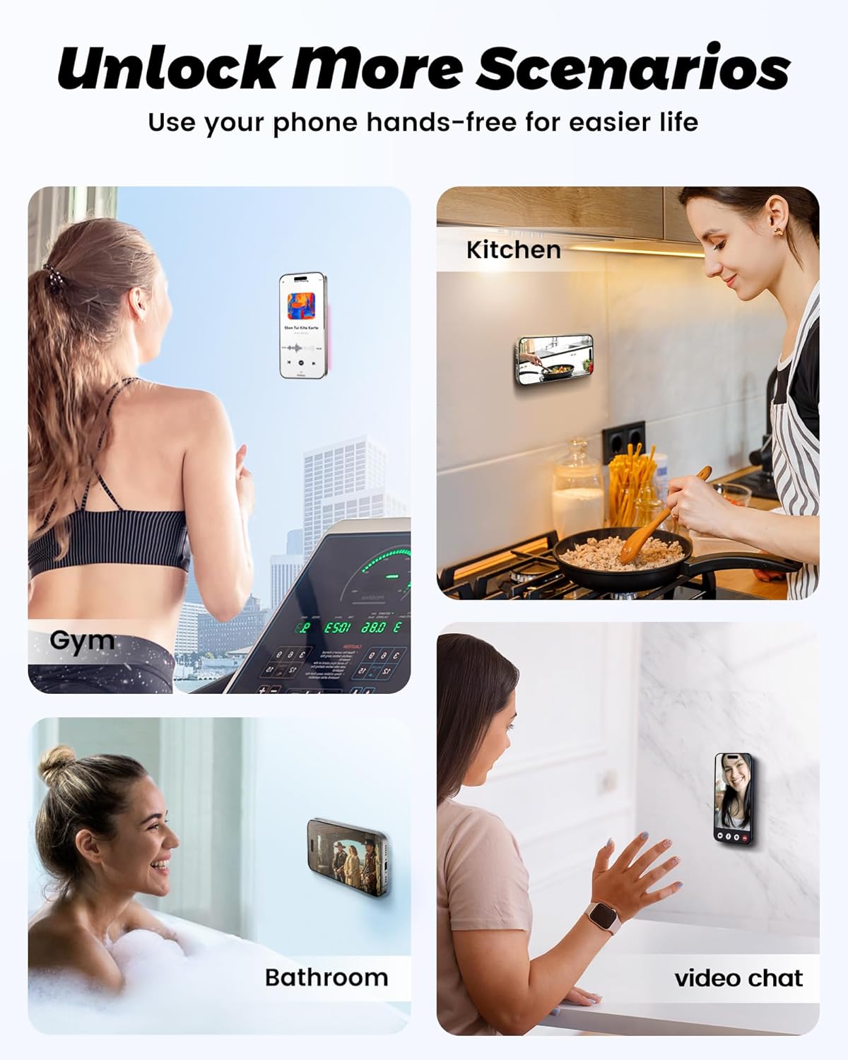 amBand Magnetic Suction Phone Grippy for MagSafe Case, Silicone Cup Sticky Mount for iPhone 12 13 14 15 16 17 Pro Max/Pro/Air/Plus, Hands-Free Selfie/Video for TikTok Creator/Influencer, Light Blue - Image 7