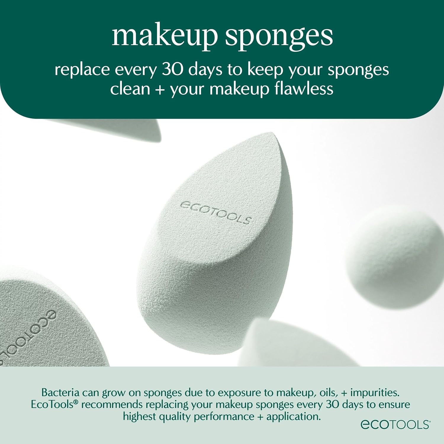 EcoTools Bioblender Makeup Sponge, Compostable Makeup Blender, For Liquid & Cream Foundation, Sustainable, Seamless Application, Eco-Friendly Beauty Sponge, Cruelty-Free & Latex Free, 1 Count - Image 11