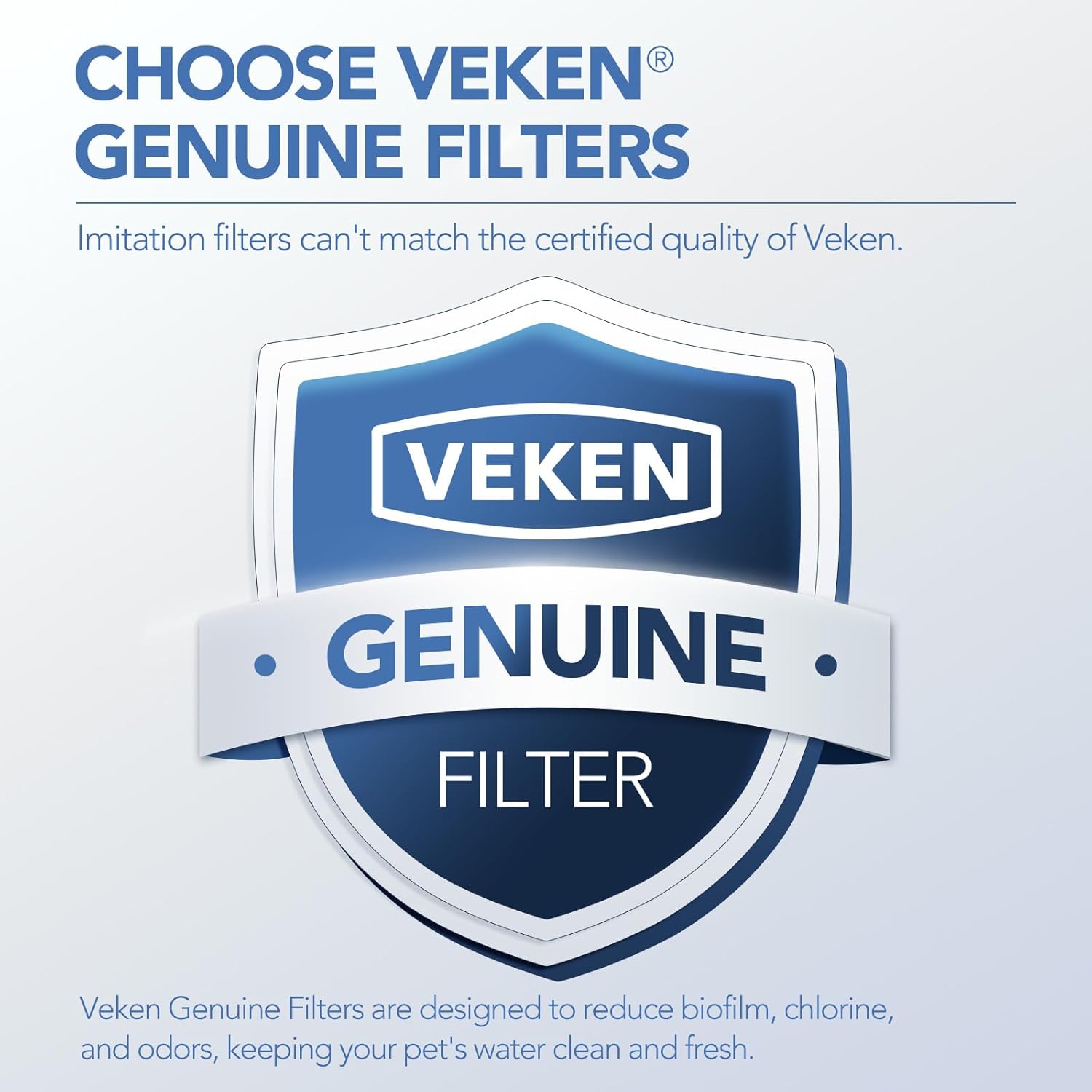 Veken Cat Water Fountain Filters, 4 Pack Replacement Filters & 4 Pack Replacement Pre-Filter Sponges Set for 50oz, 84oz, 95oz or 108oz Automatic Pet Fountain Dog Water Dispenser - Image 2
