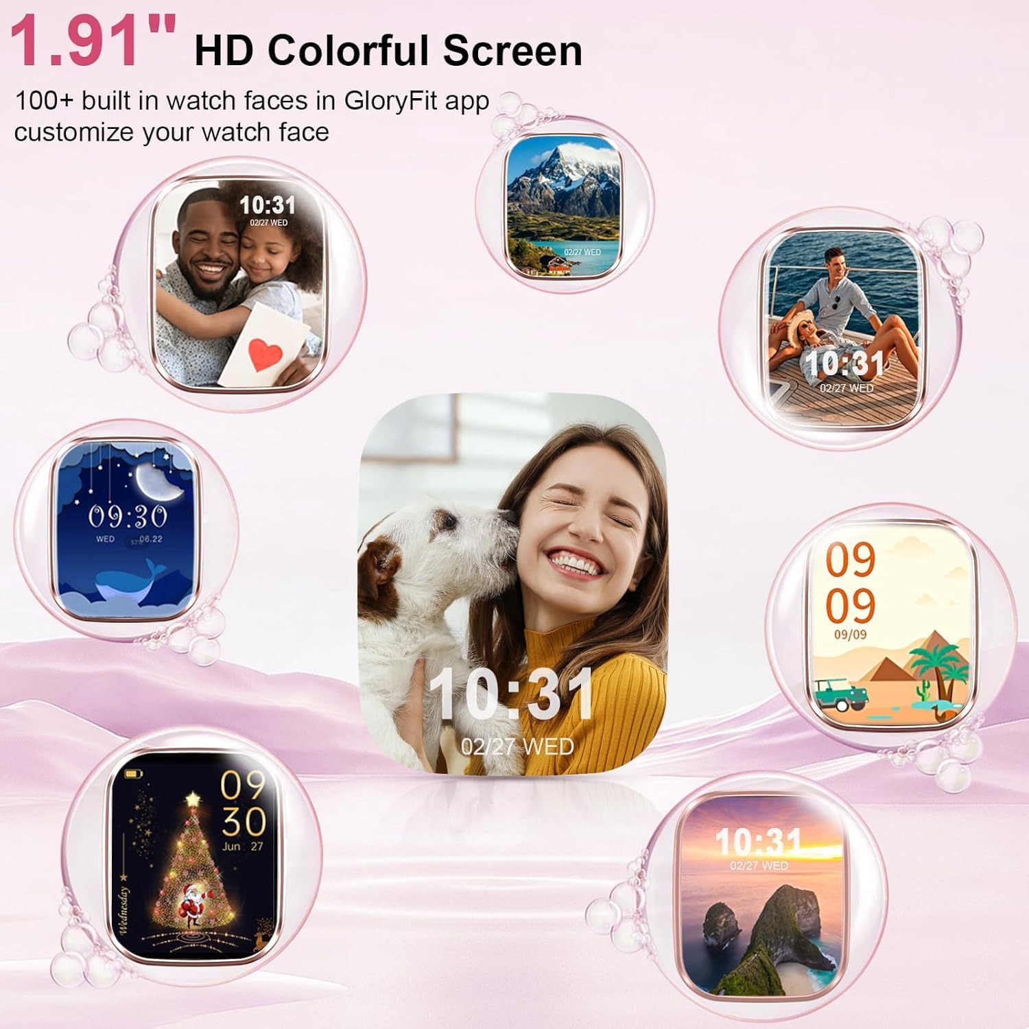 Smart Watch for Men Women (Answer/Make Call),1.91" HD SmartWatch 2026, Fitness Watch with 100+ Sport Modes, IP68 Waterproof, Pedometer, Heart Rate/Sleep Monitor, Activity Tracker for Android iOS - Image 2