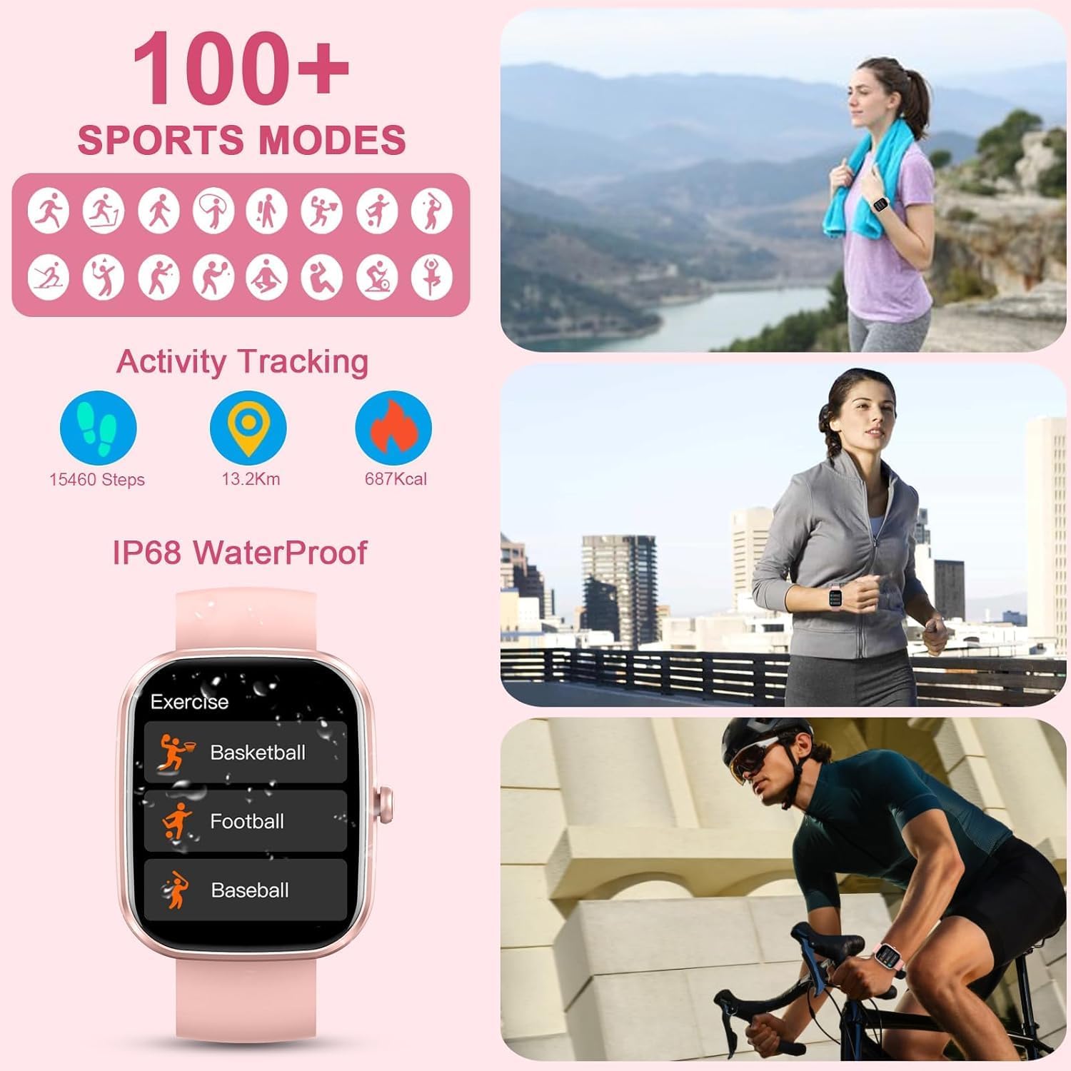 Smart Watch for Men Women (Answer/Make Call),1.91" HD SmartWatch 2026, Fitness Watch with 100+ Sport Modes, IP68 Waterproof, Pedometer, Heart Rate/Sleep Monitor, Activity Tracker for Android iOS - Image 6