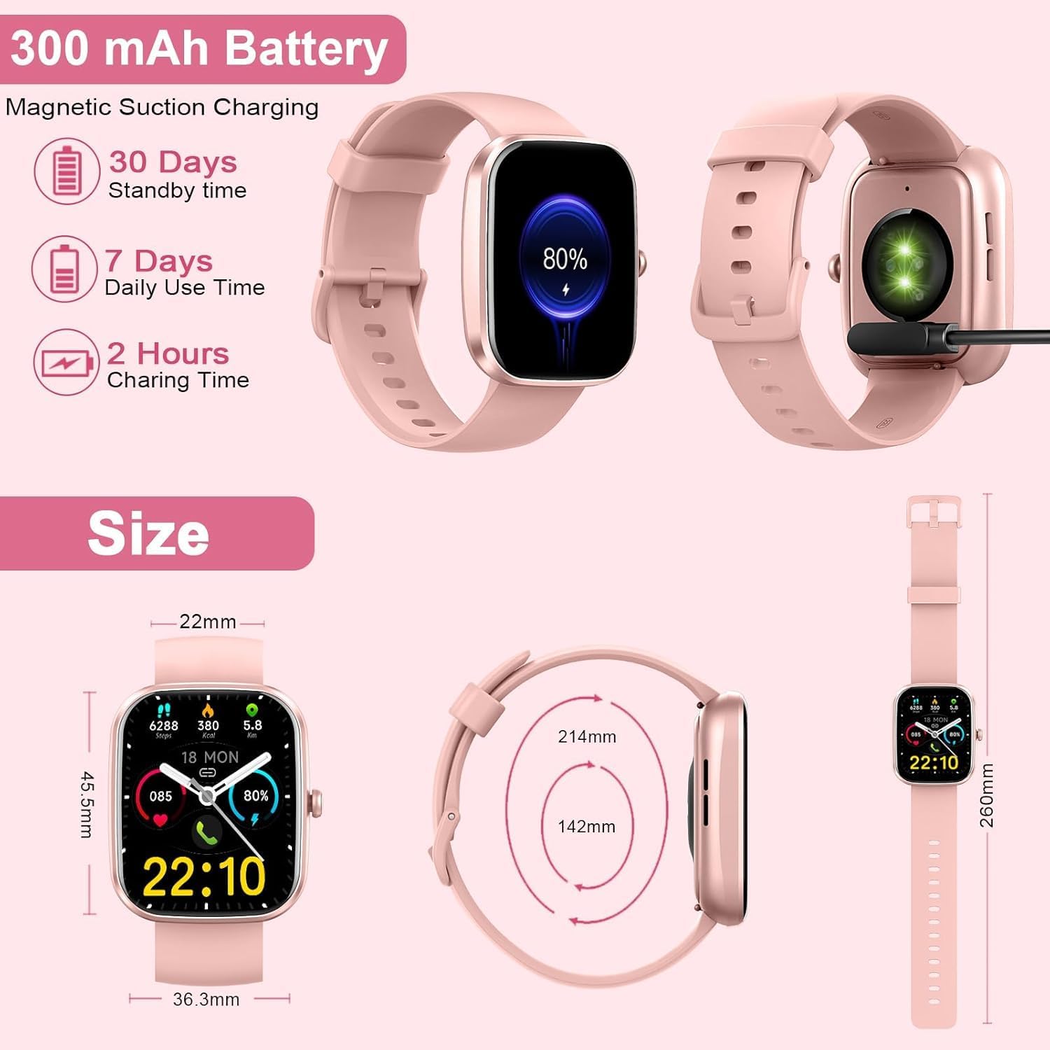 Smart Watch for Men Women (Answer/Make Call),1.91" HD SmartWatch 2026, Fitness Watch with 100+ Sport Modes, IP68 Waterproof, Pedometer, Heart Rate/Sleep Monitor, Activity Tracker for Android iOS - Image 7