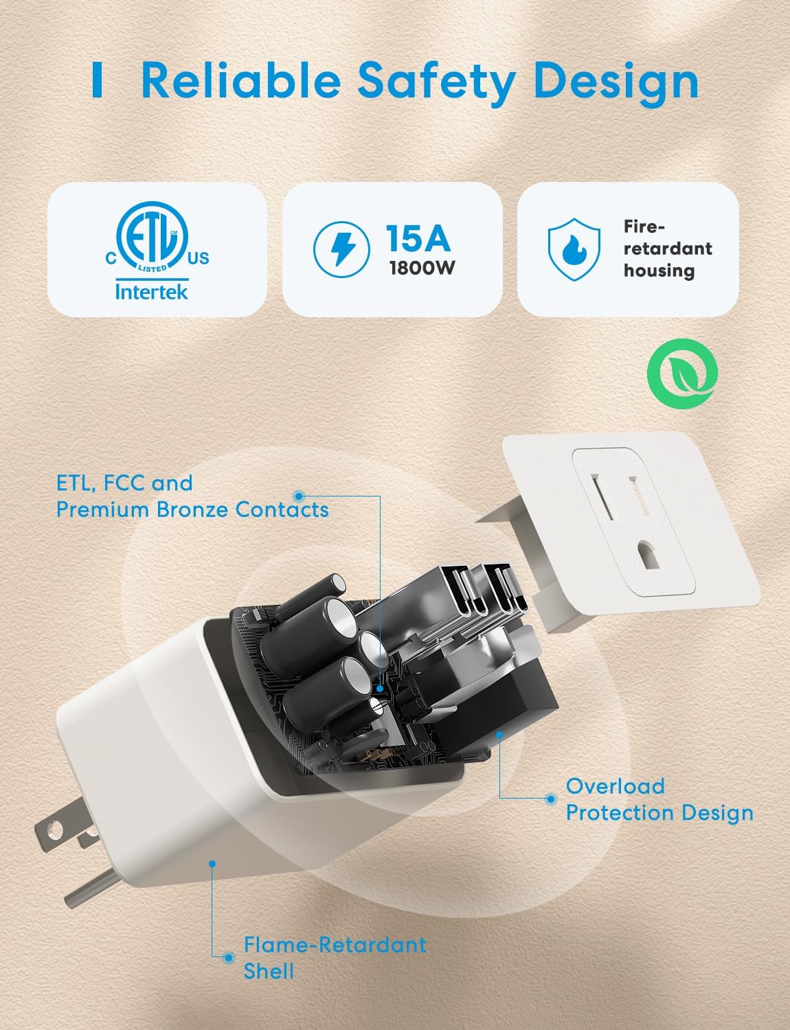meross Smart Plug Mini, 15A & Reliable Wi-Fi, Support Apple HomeKit, Siri, Alexa, Echo, Google Assistant and Nest Hub, App Control, Timer, No Hub Needed, 2.4G WiFi Only, 2 Pack - Image 6