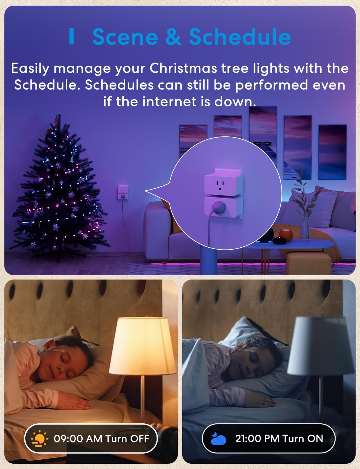 meross Smart Plug Mini, 15A & Reliable Wi-Fi, Support Apple HomeKit, Siri, Alexa, Echo, Google Assistant and Nest Hub, App Control, Timer, No Hub Needed, 2.4G WiFi Only, 2 Pack - Image 7