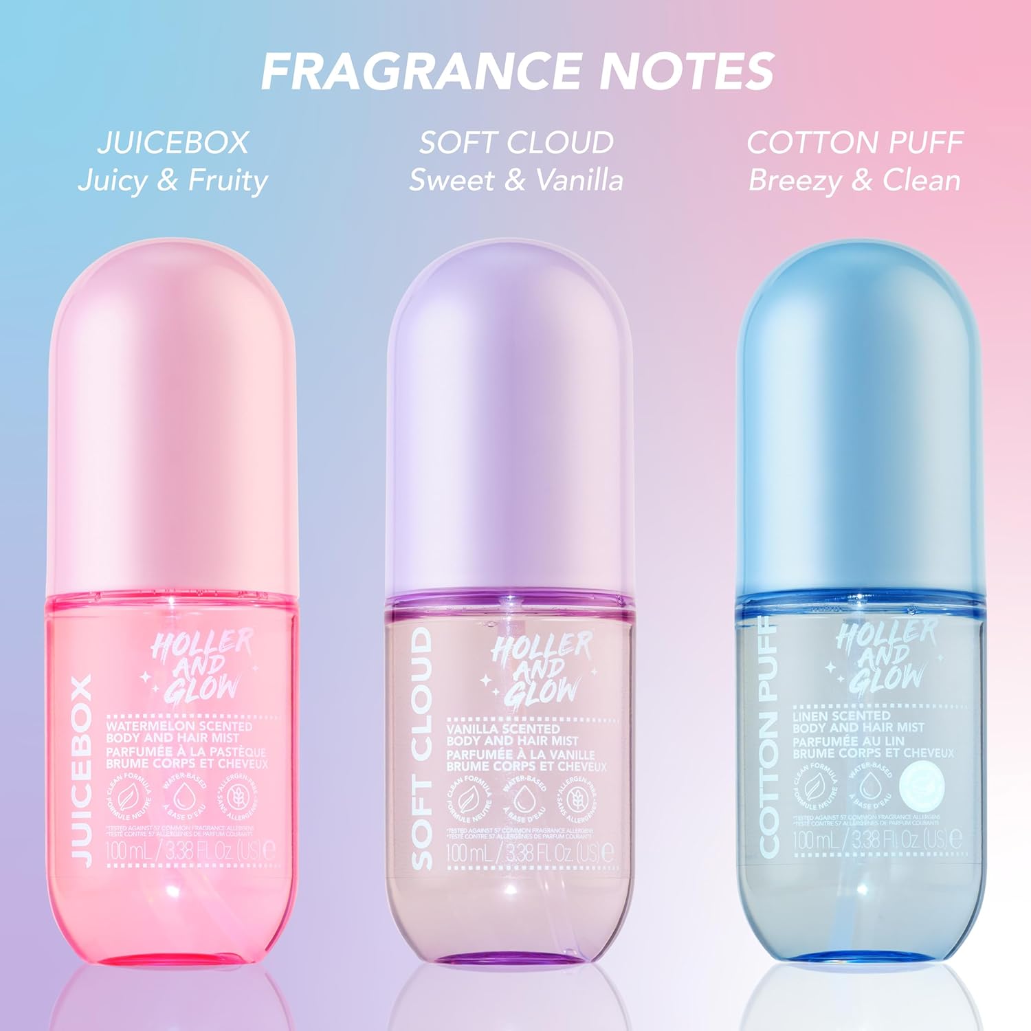 Holler And Glow Mood Boosting Juice Box Body & Hair Mist, Body Spray, Teen Girls Spritz, Long Lasting, Watermelon, Fruity Scented, Water Based Fragrance For Tweens, Clean & Gentle Formula, 3.38 Fl Oz - Image 6