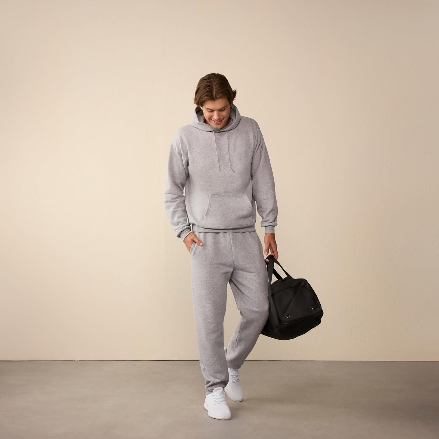 Hanes Men's EcoSmart Hoodie, Midweight Fleece, Pullover Hooded Sweatshirt - Image 3