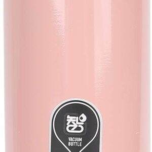 Smart Insulated Water Bottle with Touch Temperature Display and Hourly Hydration Reminder, 420ml 304 Stainless Steel Cup with 1100mAh Battery and IPX7 Proof Water Lid (Pink)