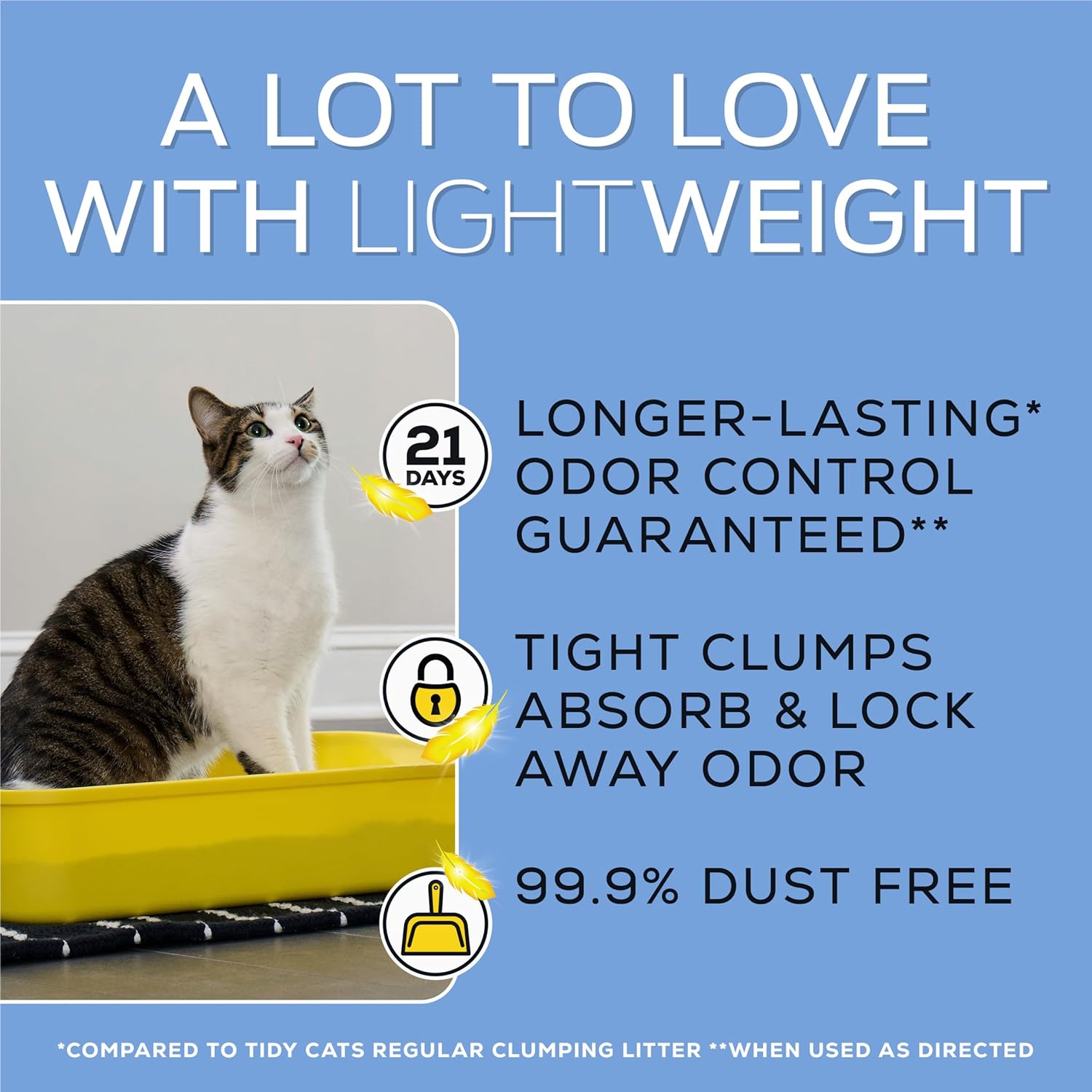 Purina Tidy Cats LightWeight Instant Action, Odor control, Multi-Cat, Clumping, 99.9 Percent Dust Free Cat Litter - 17 lb. Box - Image 6