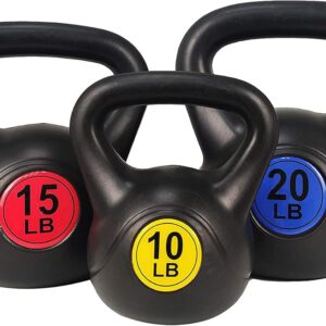 BalanceFrom Wide Grip Kettlebell Exercise Fitness Weight Set