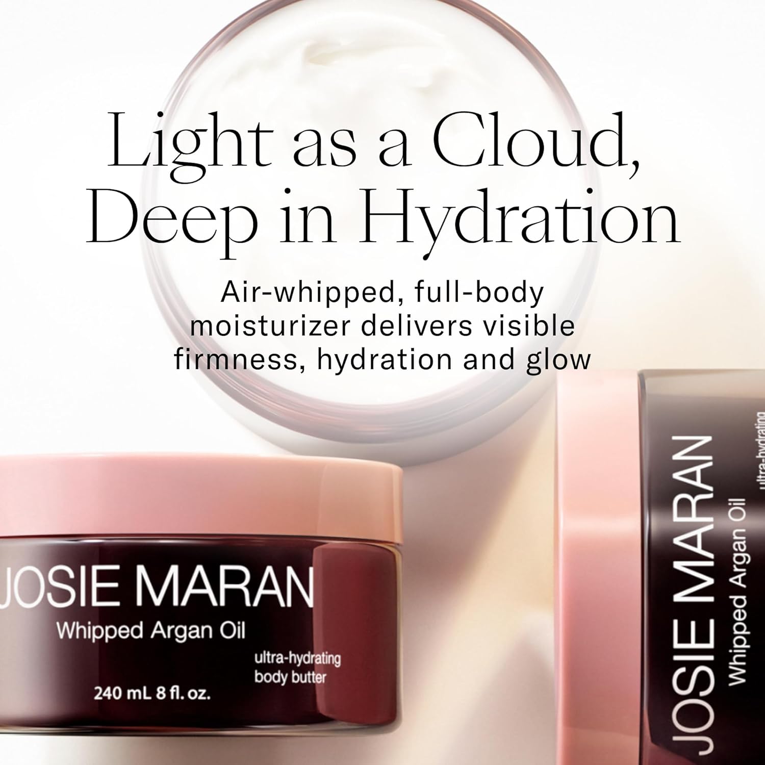 Josie Maran Whipped Body Butter - Skin Firming Body Cream with Argan Oil, Whipped Shea Butter, Avocado Oil & Essential Fatty Acids - Radiance-Boosting Skincare - Baked Lemon Bliss (2 Fl oz) - Image 2