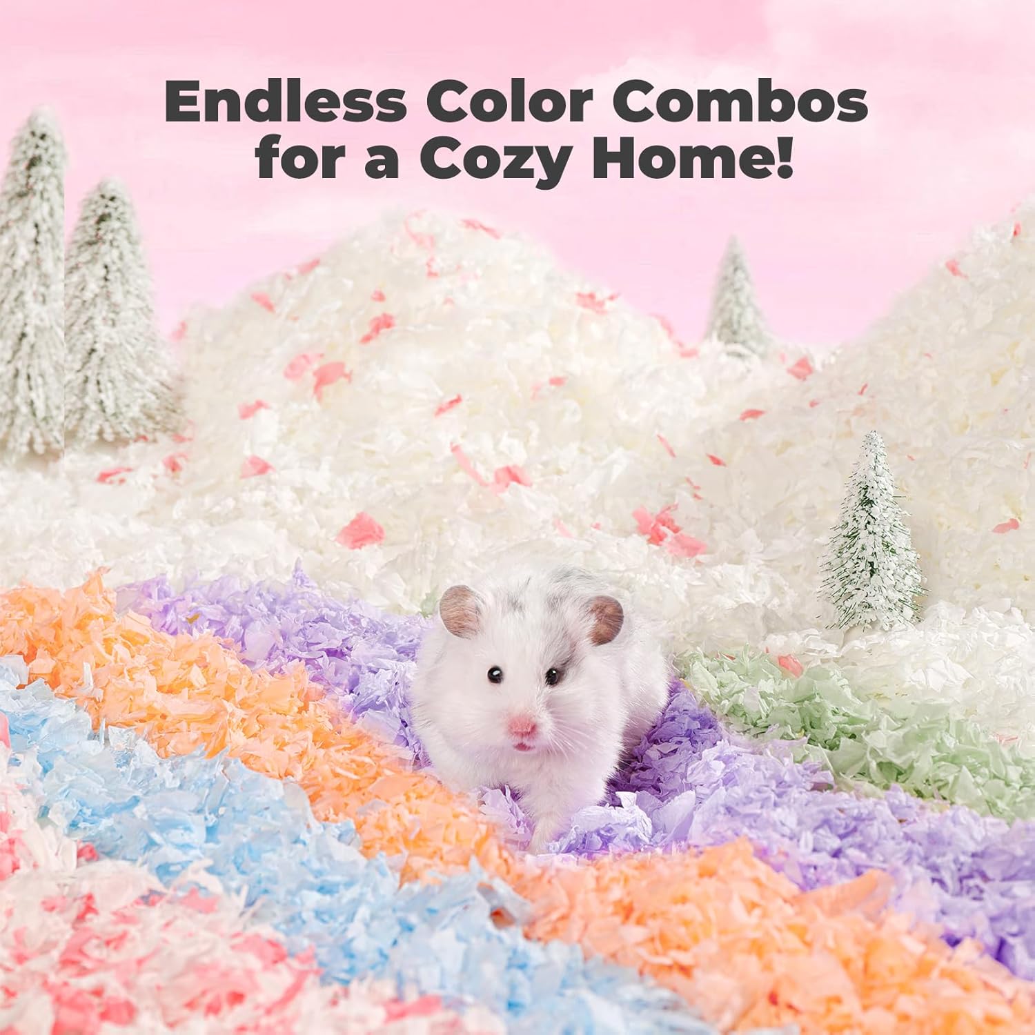 mini&moe Hamster Bedding 50L: Dust-Free and Odor Control Moisture Absorbent Natural Paper Small Pet Bedding - for Guinea Pigs, Hamsters, Chinchilla,Rabbits,Rat,Ferret, and Gerbil, 50 Liters - Image 6