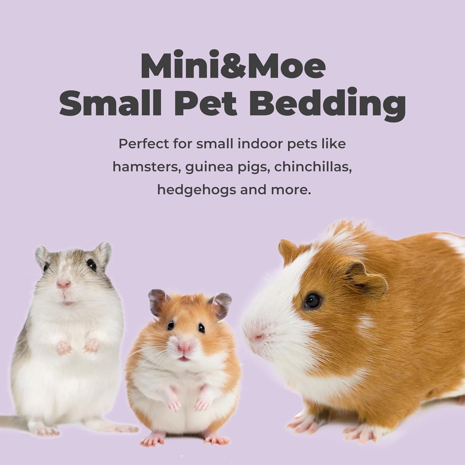 mini&moe Guinea Pig Bedding 50L: Dust-Free and Odor Control Moisture Absorbent Unscented Natural Paper Small Pet Bedding - for Hamsters,Guinea Pig, Chinchilla,Rabbits,Rat,Ferret, and Gerbil, 50 Liters - Image 7