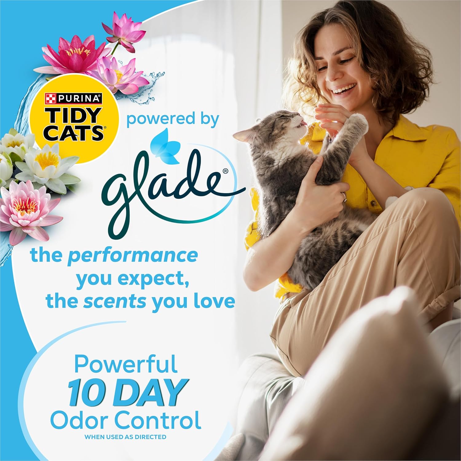 Purina Tidy Cats Clumping Multi Cat Litter, Glade Clear Springs - 16 lb. Bag - Image 2