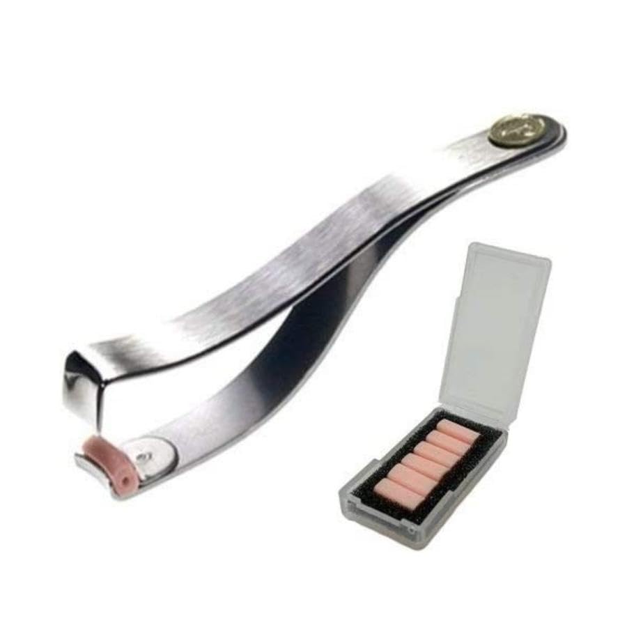 Partial Eyelash Curler for Corner Lash - Mini Japanese Eyelash Curler for Inner & Outer Lashes - Includes 6 Extra Rubber Pads - Made in Japan - C-2000