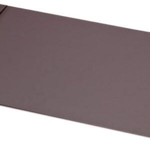 Dacasso Bonded Pad with Side Rails Luxury Leather Desk Blotter for Writing, 30 x 18, Brown