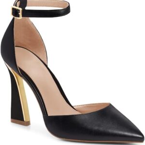 Juliet Holy Womens Pumps Point Closed Toe Heels Buckle Ankle Strap D’Orsay Heeled Sandals