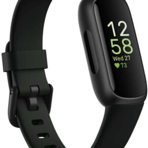 Fitbit Inspire 3 Fitness Tracker – Advanced Health Insights with Stress Management, Workout Intensity & Sleep Tracking, 24/7 Heart Rate, Includes Small and Large Classic Bands (Midnight Zen/Black)
