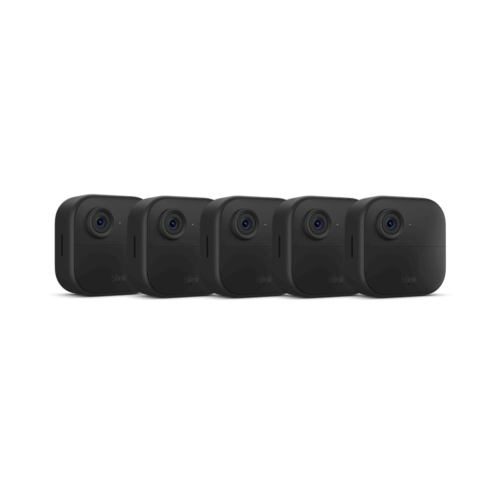 Blink Outdoor 4 – Wireless smart security camera, two-year battery, 1080p HD day and infrared night live view, two-way talk – 5 camera system - Image 2