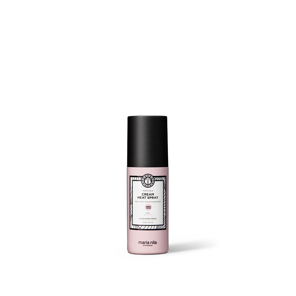 Maria Nila Cream Heat Spray, Rebuilds Damaged Hair, Adds Moisture & Prevents Split Ends, 100% Vegan & Sulfate/Paraben free, 5.1 Fl Oz