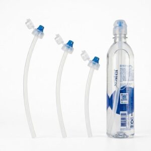 Smartwater Bottle Straw with Flip-Top Cap, Reusable Spill-Proof Hydration Accessory (700 mL)