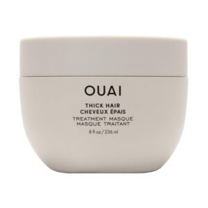 OUAI Thick Hair Mask – Deep Conditioning Hair Mask with Almond Oil, Olive Oil, & Hydrolyzed Keratin to Restore Damaged Strands – Phthalate & Paraben Free (8 fl oz)
