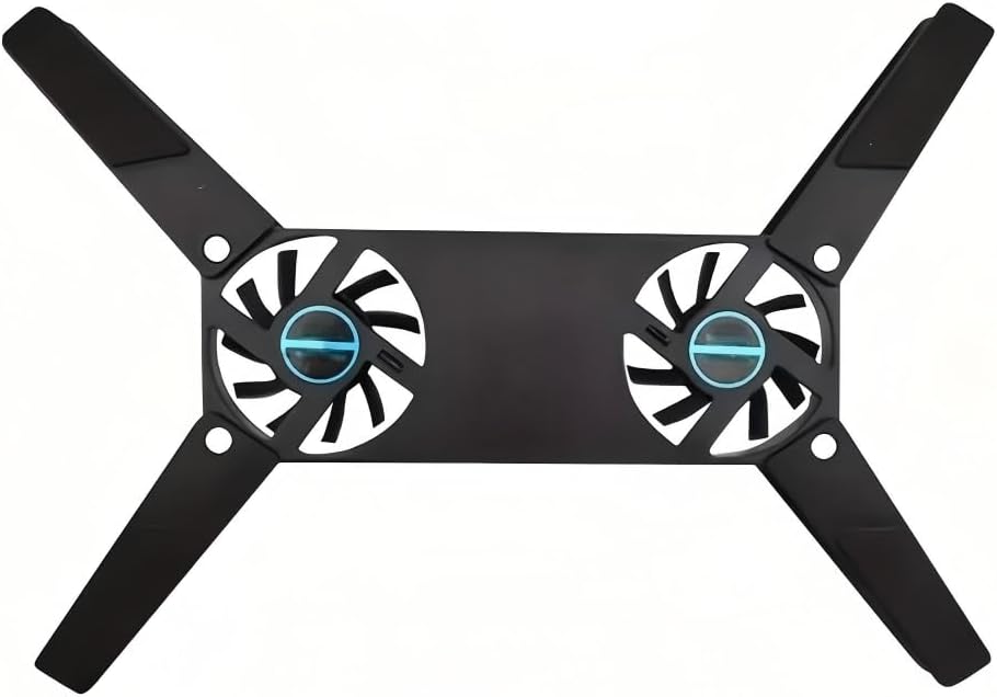 Foldable Laptop Cooling Pad with 2 Quiet Fans for 10-15 Inch, Portable Lightweight Cooler Pad for Home Office Travel(Black) - Image 4