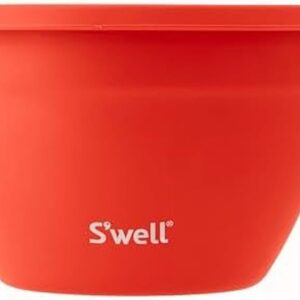 S’well Stainless Steel Salad Bowl Kit 64oz, Radiant Coral, Comes with 2oz Mini Canister and Removable Tray for Organization, Leakproof, Easy to Clean, Dishwasher Safe