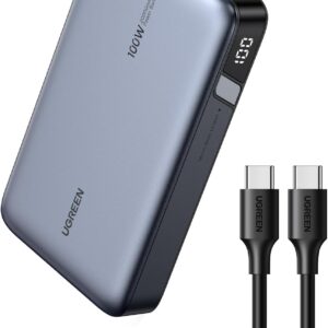 UGREEN 20000mAh 100W Power Bank, Nexode Portable Charger USB C 3-Port PD Fast Charging Battery Pack Digital Display for iPhone 17/16, MacBook, iPad, Galaxy S26 Ultra, Steam Deck, Dell XPS and More