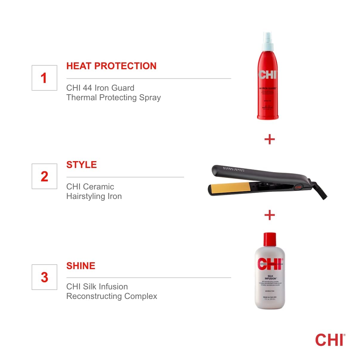 CHI Original 1" Ceramic Hair Straightener Flat Iron for Hair Styling, Advanced Ceramic Technology for Frizz-Free Smooth Shine,Floating Plates for Easy Glide, Analog On/Off Switch,Salon-Quality Results - Image 8