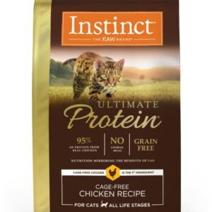 Instinct Ultimate Protein, Natural Dry Cat Food, Grain Free Recipe – Cage Free Chicken, 4 lb. Bag