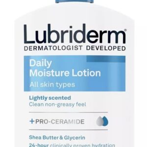 Lubriderm Daily Moisture Hydrating Body and Hand Lotion with Vitamin B5, Non-Greasy, 16 fl Oz, Package may vary