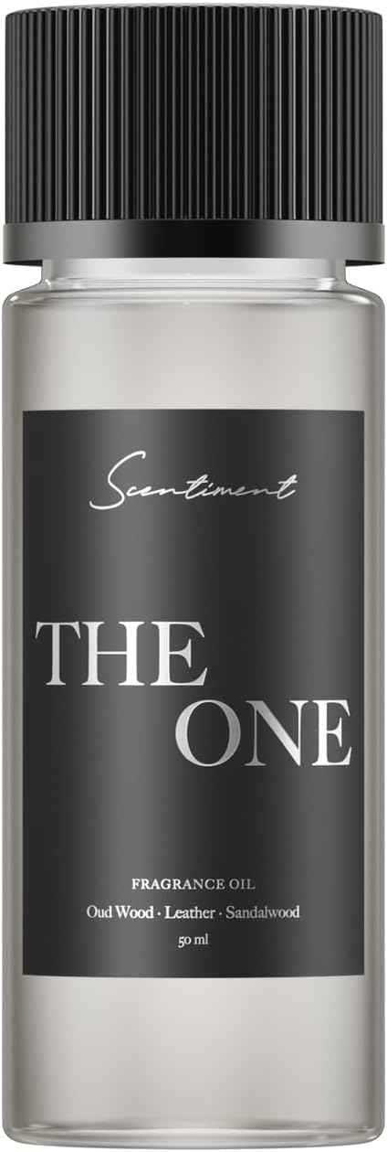 Scentiment The One Diffuser Oil – Cardamom, Leather & Lemon with Oud, Sandalwood, Amber & Musk – Luxury Home Scent for Diffusers, Fragrance Oil – 1.69 fl oz (50 mL)