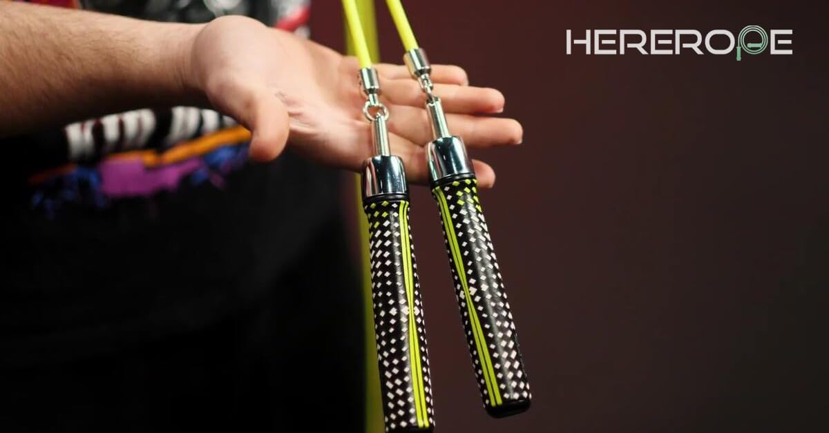 HEREROPE 1/4LB Weighted Jump Rope for Speed, Cardio, Boxing & Workout, Skipping Rope with Ball-bearing, Comfortable & Ergonomic Grip, Tangle Free Cable, Jump Ropes for Men Women Fitness - Image 7