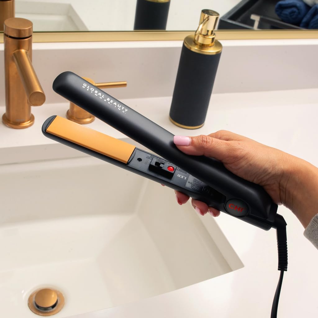 CHI Original 1" Ceramic Hair Straightener Flat Iron for Hair Styling, Advanced Ceramic Technology for Frizz-Free Smooth Shine,Floating Plates for Easy Glide, Analog On/Off Switch,Salon-Quality Results - Image 4