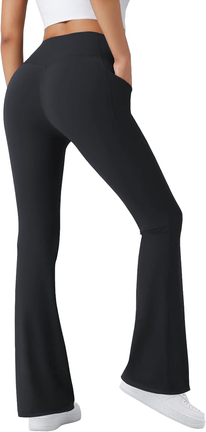 TOPYOGAS Women's Bootcut Yoga Pants High Waist Tummy Control Flare Leggings Workout Bottoms with Pockets - Image 2