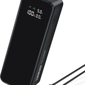27000mAh 120W Fast Charging Power Bank, High Capacity 3-Port Laptop Portable Charger with Smart Display, Compatible with iPhone 16/15/14, Vision Pro, Samsung, MacBook & More