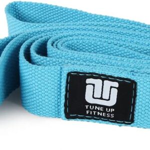Tune Up Fitness – Double Loop Yoga Stretching Strap for Physical Therapy, Yoga, Working Out | Excellent Leg, Shoulder & Hamstring Stretcher & Yoga Strap | Enhances Flexibility, Mobility, Muscle Strength & Posture