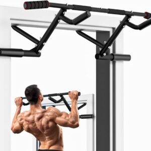 ONETWOFIT 2026 Upgrade Multi-Grip Pull Up Bar for Doorway – 460 lbs Heavy Duty Chin-Up Bar for Home Gym Exercise, Door Frame Pull Up Bar for Almost All Doors
