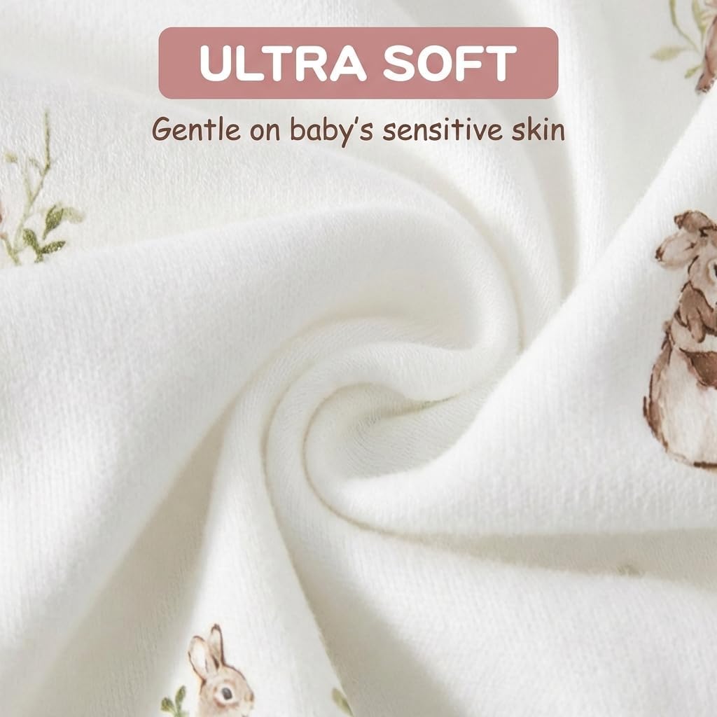 100% Organic Cotton Soft 0-6 Months Unisex Footless Newborn Baby Sleepers Pajamas Romper Boys Girls Long Sleeve - Image 3