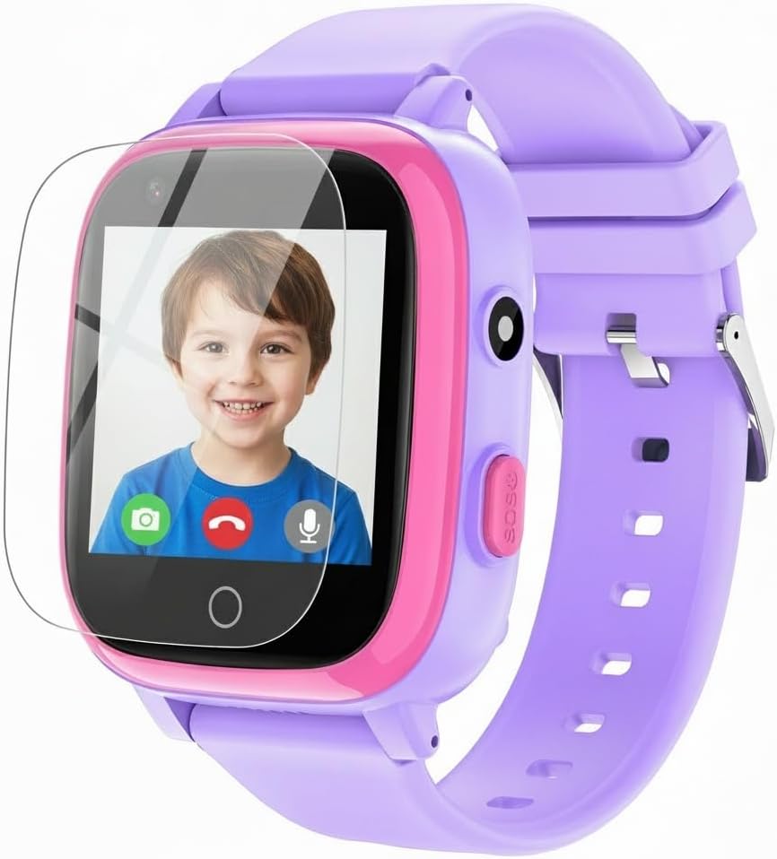 cjc 4G Smart Watch for Kids with GPS Tracker, Globally Applicable, Texting and Calling, Kids Watch for Ages 4-12 - Includes Video Call, Chat, SOS Alerts, App - Fun & Educational Birthday Gift Idea