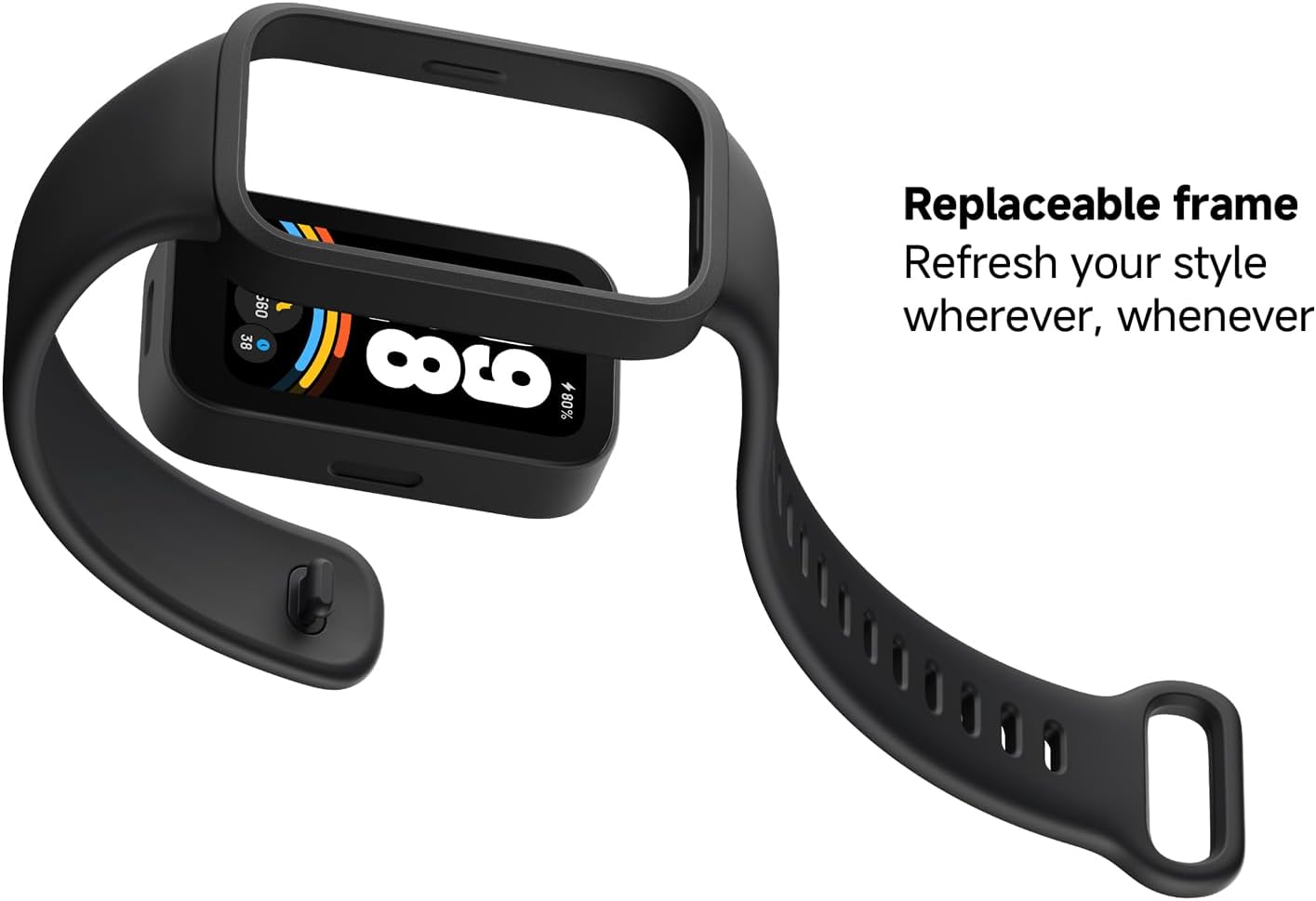 XIAOMI Smart Band 9 Active Global Version, 1.47'' 60Hz Display, 18-Day Battery, 5ATM Waterproof Fitness Tracker with All-Day Health Monitor, 50 Sports Modes (Black) - Image 4