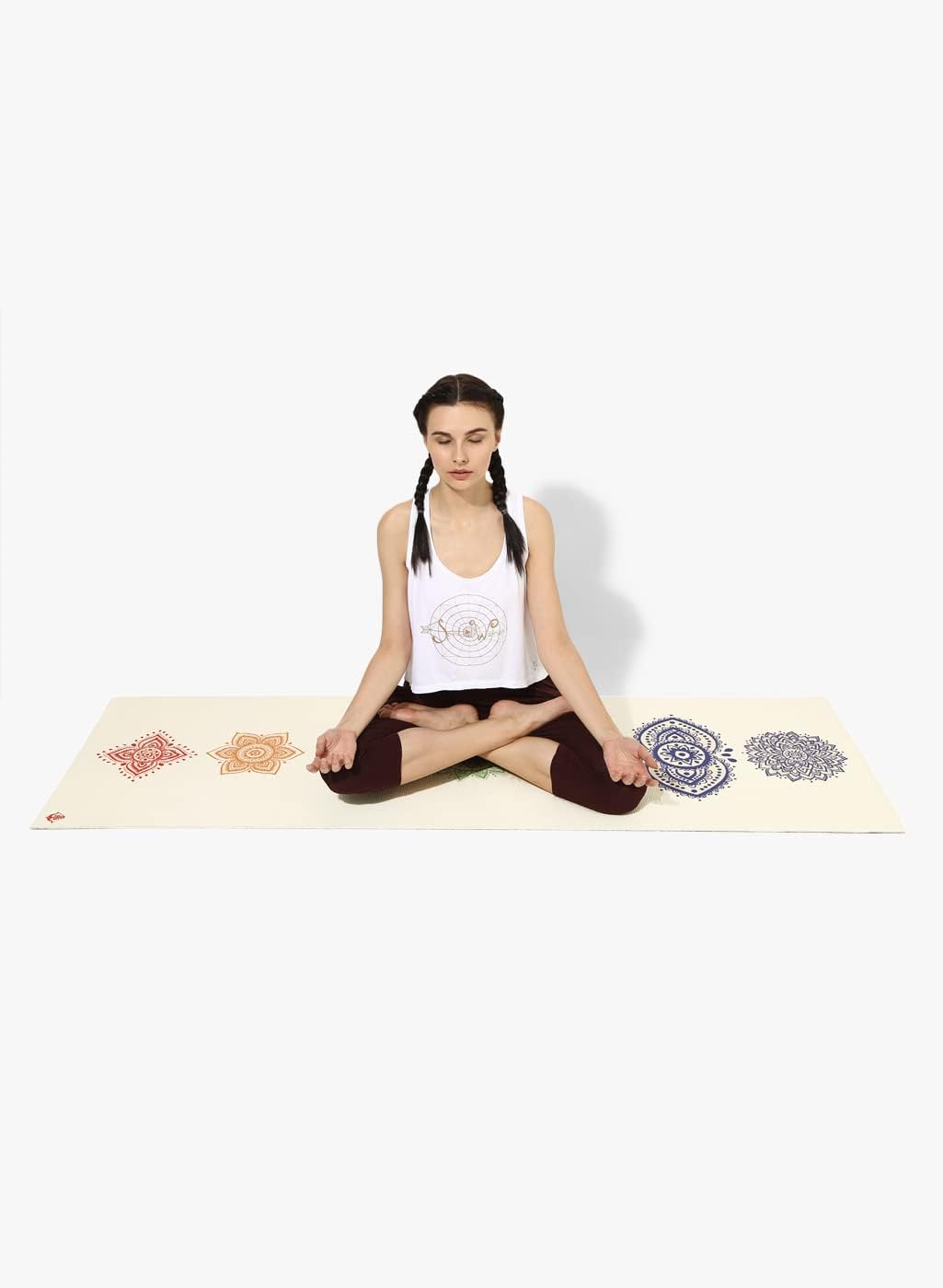 Shakti Warrior TPE Yoga Mat - Artist Designed, Premium eco friendly mats, Non Slip, Non toxic, Great For Regular & Hot Yoga, Pilates and Workouts (72 inch x 24 inch x 6mm thick) - Image 9