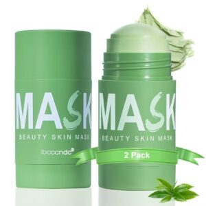 Green Tea Deep Cleanse Mask for Face,Blackhead Remover Face Mask,Poreless Deep Cleanse Mask Stick for Purifying,Moisturizing,Oil Control Reduce for Women and Men,2PCS