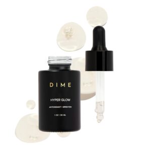 DIME Beauty Hyper Glow Vitamin C Face Serum for Dark Spots and Brightening with Ferulic Acid, Resveratrol and Hyaluronic Acid, Firming Glow Serum, Vegan, Cruelty-Free, 1 oz / 30 ml