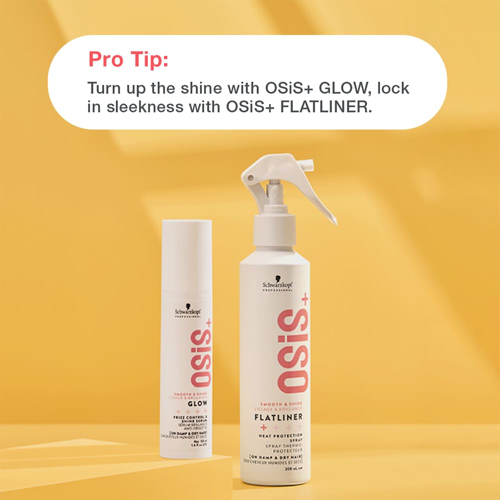 OSiS+ Glow Anti-Frizz Shine Serum - Lightweight Heat Protection & Frizz Control for All Hair Types - Image 9