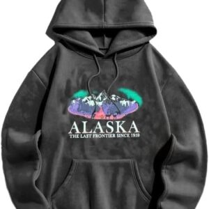 ZAFUL Men’s Hooded Sweatshirt Graphic Colorblock Two Tone Fleece Lined Pullover Thermal Hoodie