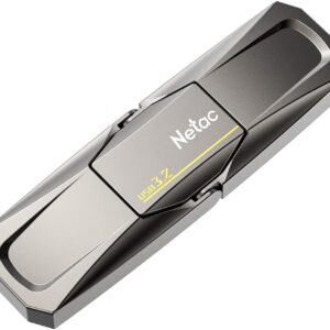 Netac 128GB Portable External USB Solid State Drive Type-c and USB 3.2 Dual Interface, up to 400MB/s Security Protection for Data Storage, Expansion of Storage for Photos/Videos/Music/Files, US5