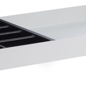 Perfect POSTURE Max Under Desk Storage Drawer – Large Desk Drawer with Lock for Regular & Sit-Stand Standing Desks, White (26.7” x 13”)