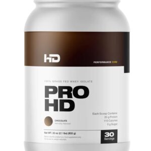 HD MUSCLE ProHD Protein | 100% Grass Fed Whey Isolate | 25g Protein, 110 Calories, 0g Fat | Zero Fillers or Amino Spiking | 2.1 Pound, 30 Servings (Chocolate)